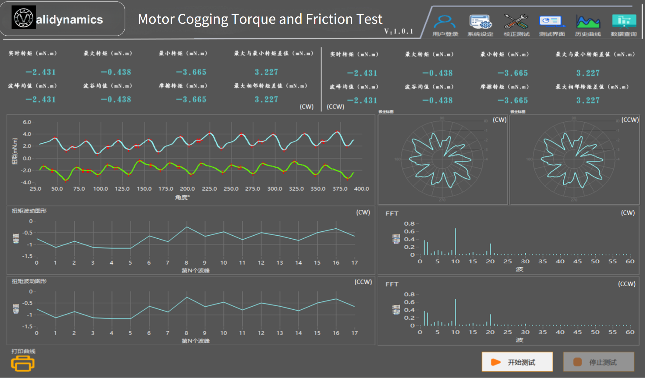 Cogging Friction Torque Software